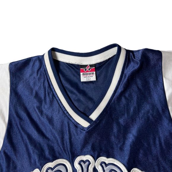 Alleson Athletic Tribe Dark Blue Basketball Jersey #5 Women’s Size L, USA Made. - Picture 3 of 8